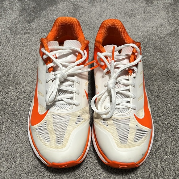 Men’s Nike Zoom Lunarlon Vapor Trainer Shoes Size 7 White/Orange - Picture 2 of 8